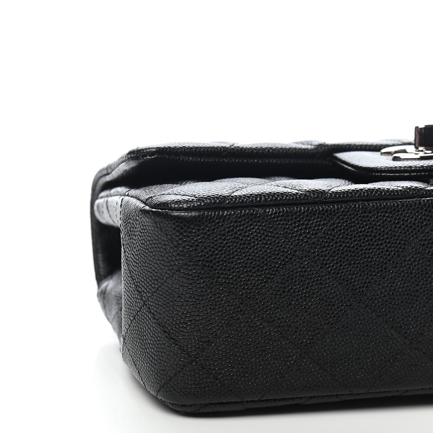 Caviar Quilted Mini Rectangular Flap Black
