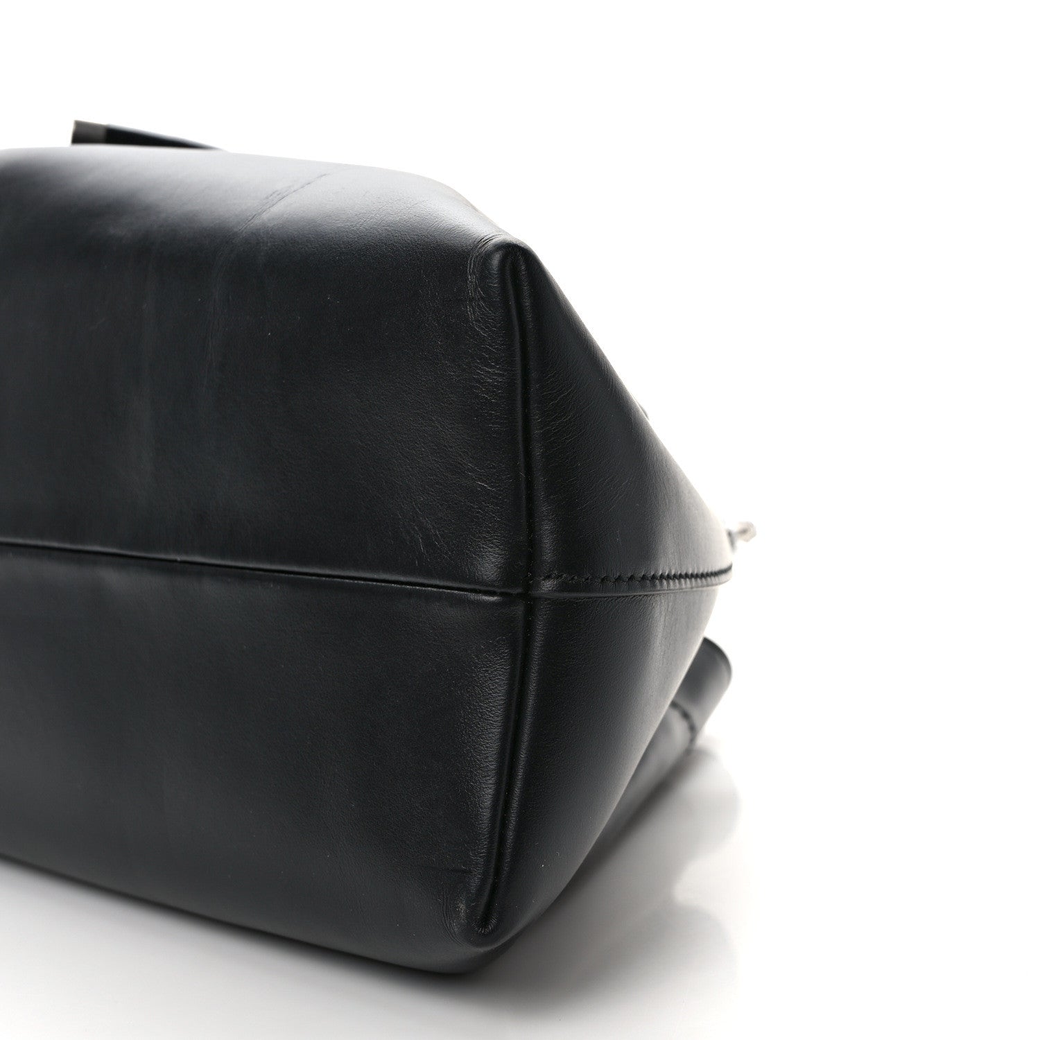 Jimmy Choo Smooth Shiny Calfskin Cinch M Bucket Bag Black 10 of 15