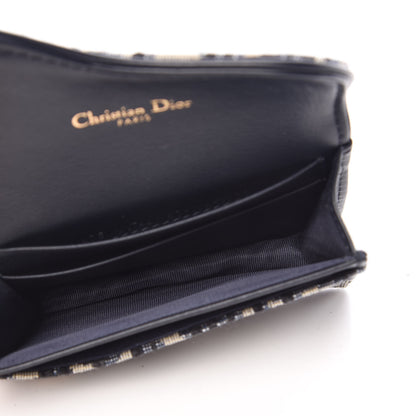 Christian Dior Oblique Saddle Card Holder Blue 5 of 8
