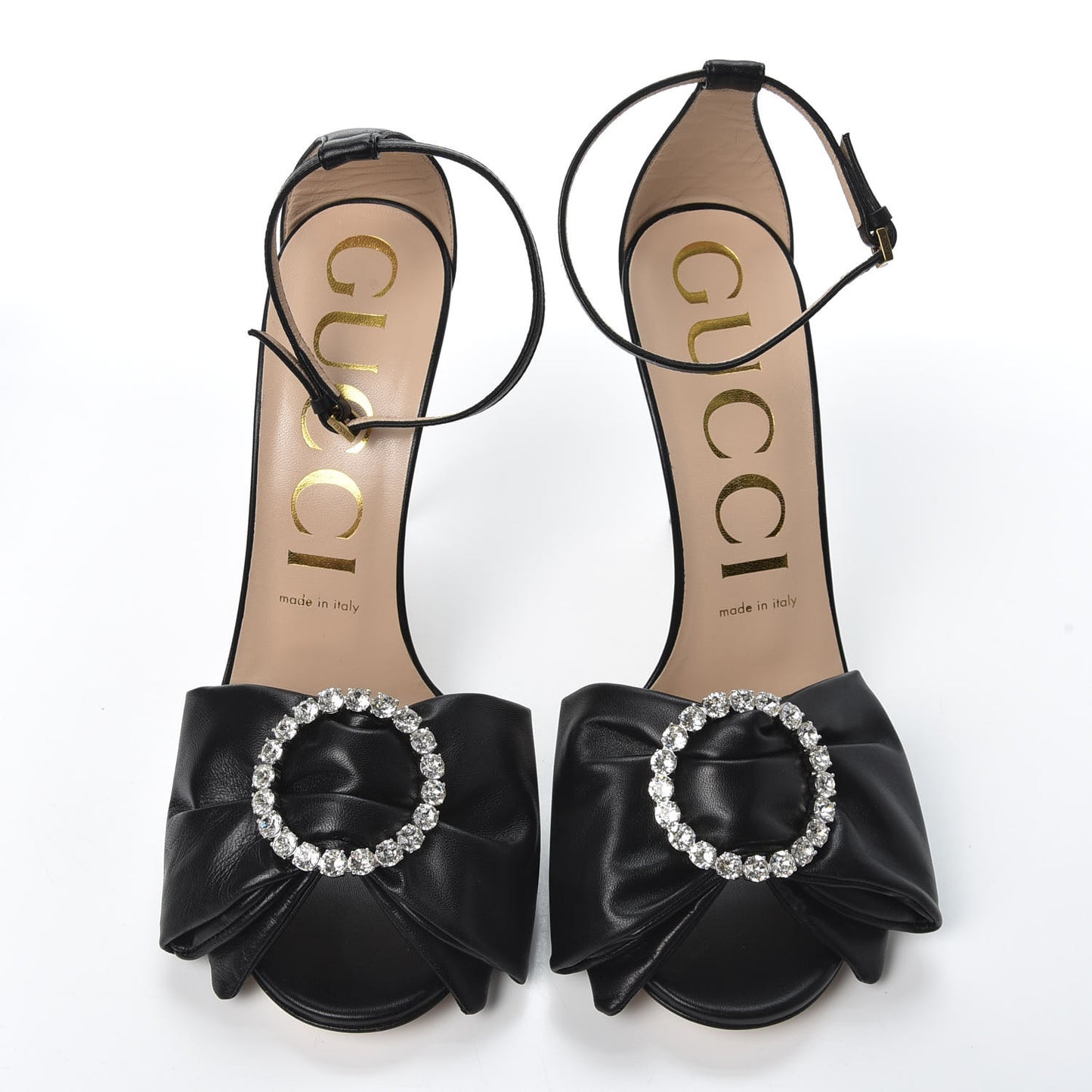 Nappa Ilse Pleated Bow Sandals 38 Black