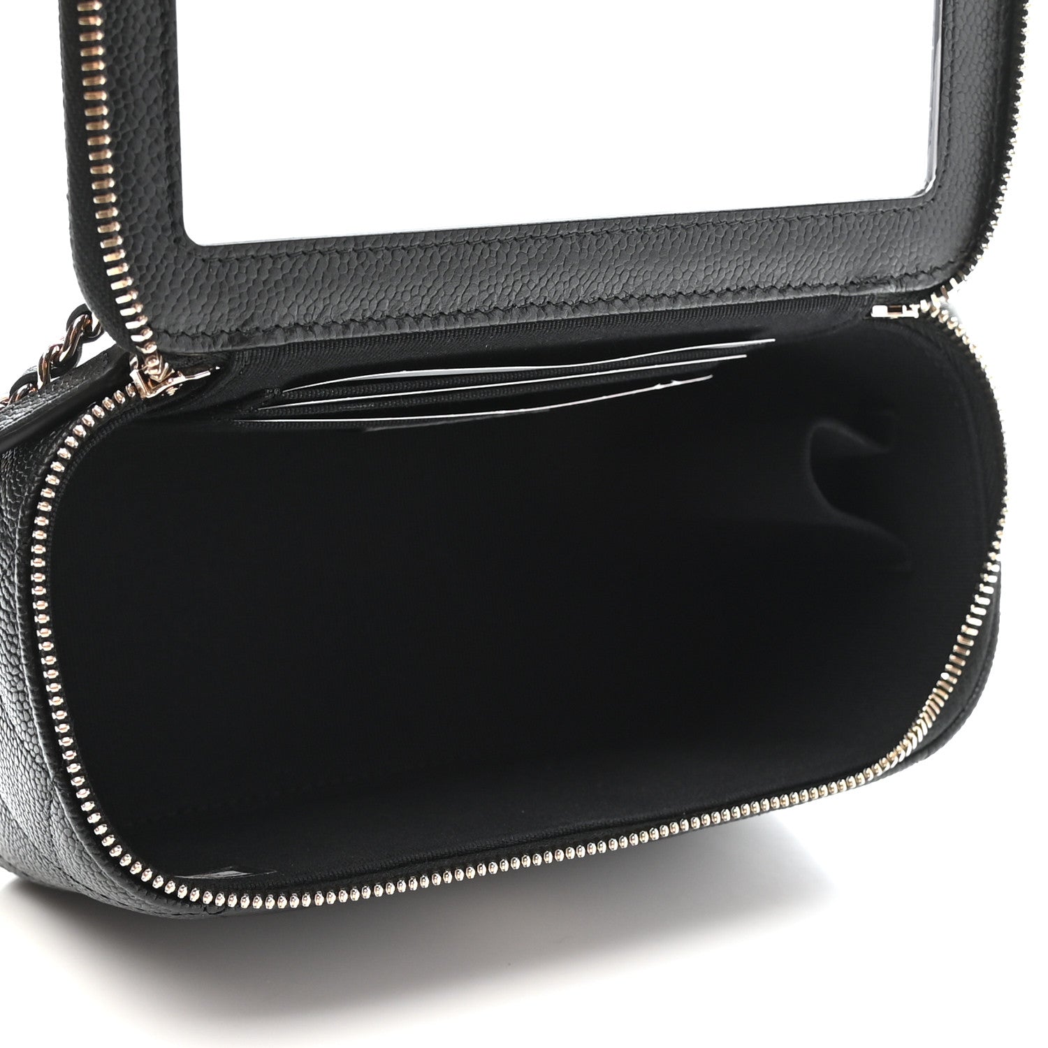 Chanel Caviar Quilted Small Tiny CC Vanity Case With Chain Black 7 of 9