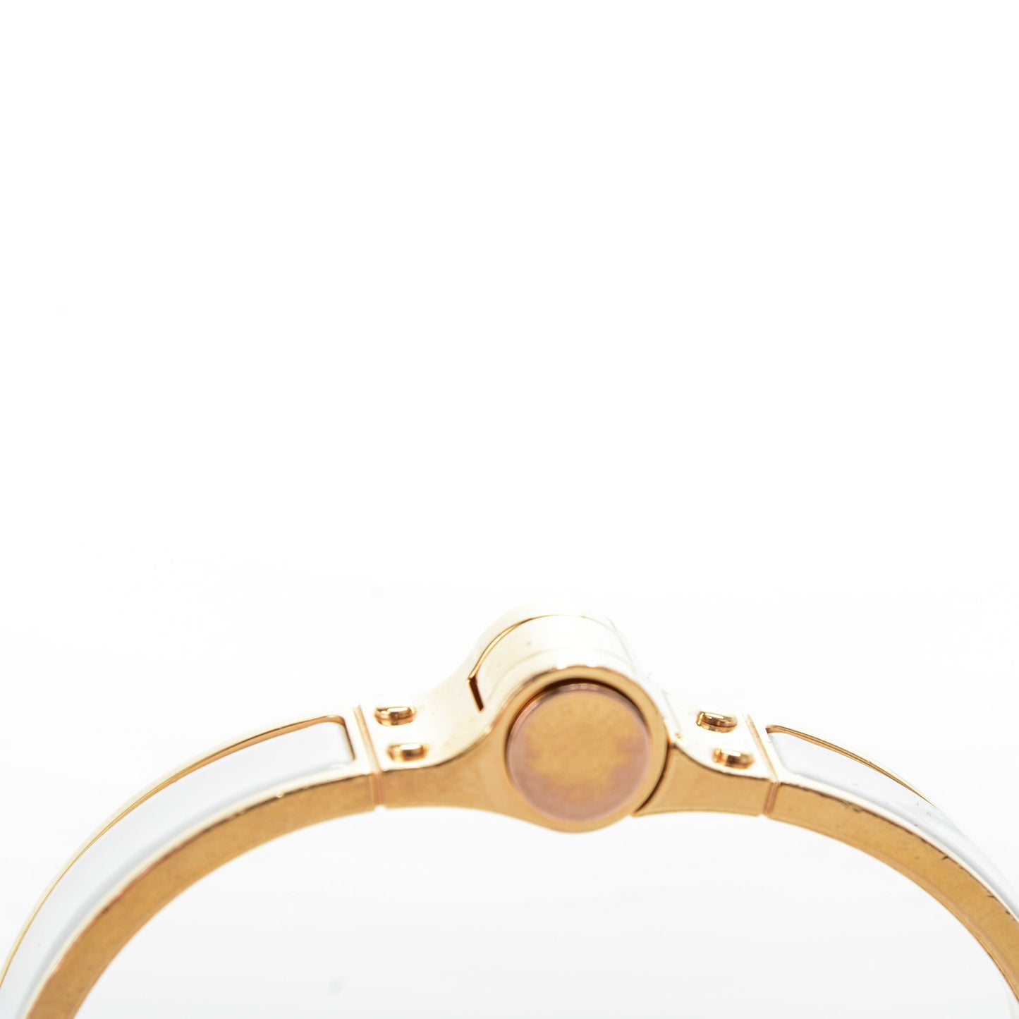 Enamel Charniere Uni Narrow Hinged Bracelet S White
