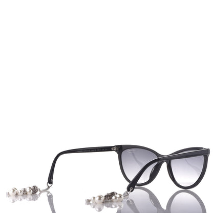 Chanel Acetate Polarized Fantasy Pearl Cat Eye Sunglasses 5341-H-A Black 4 of 9