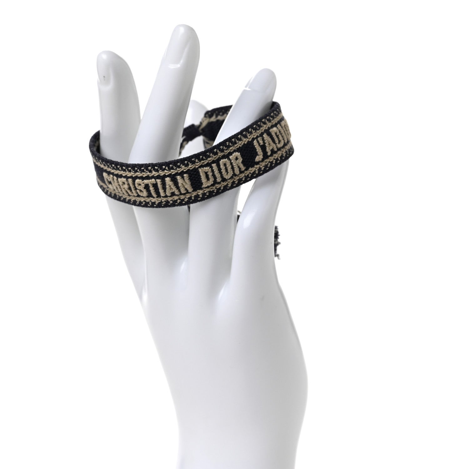Christian Dior Woven Cotton J'Adior Friendship Bracelet Navy 2 of 4