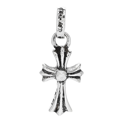 Chrome Hearts Sterling Silver Diamond Baby Fat Cross Pave Pendant 3 of 5