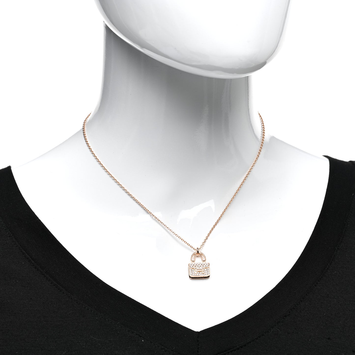 18K Rose Gold Diamond Constance Amulettes Pendant Necklace