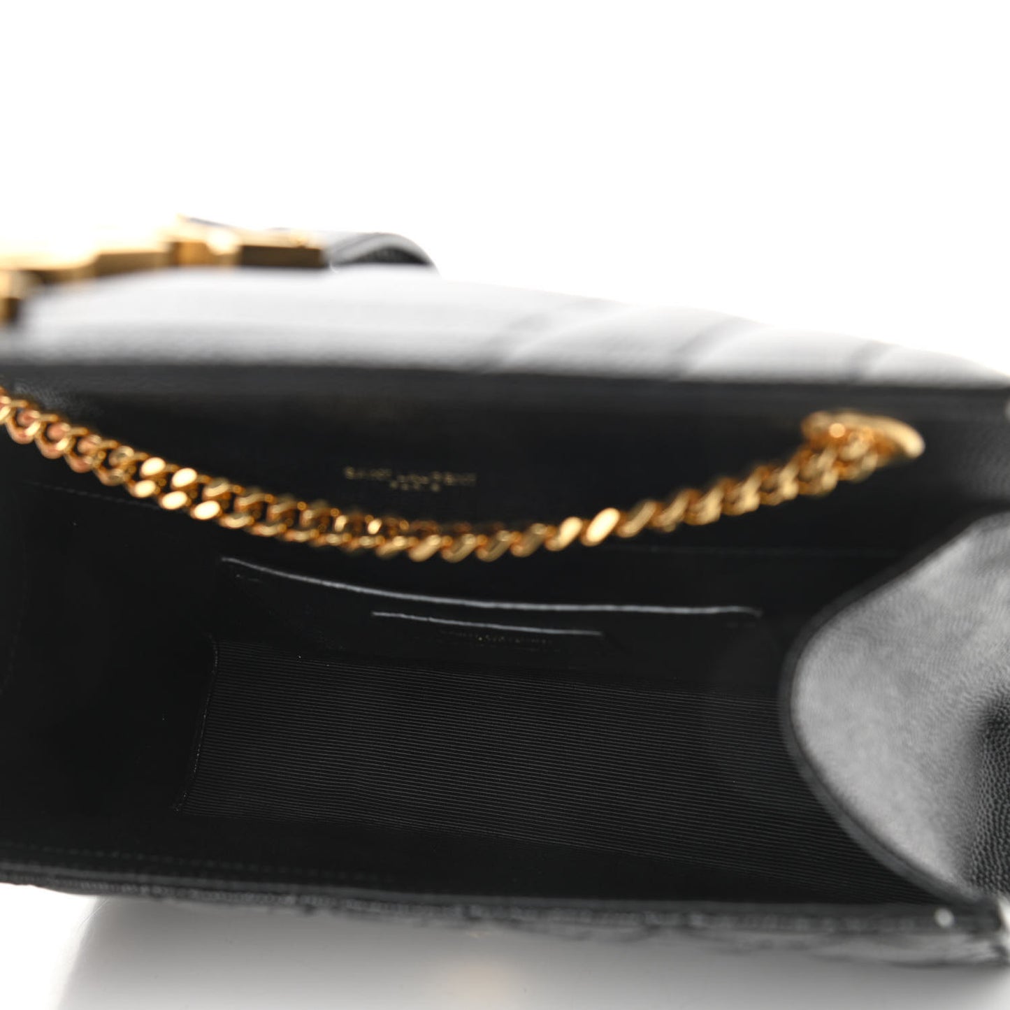 Grain De Poudre Textured Mixed Matelasse Triquilt Small Monogram Satchel Black