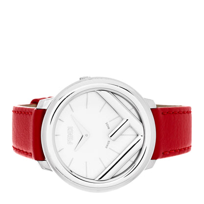 Fendi Stainless Steel Calfskin 36mm Fendi Run Away Quartz Watch Red 2 of 4