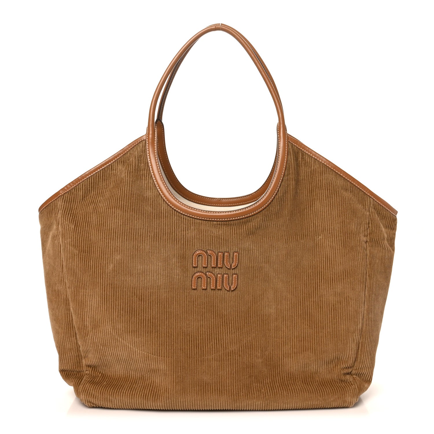 Miu Miu Corduroy Large Ivy Tote Bag Cannella 1 of 9