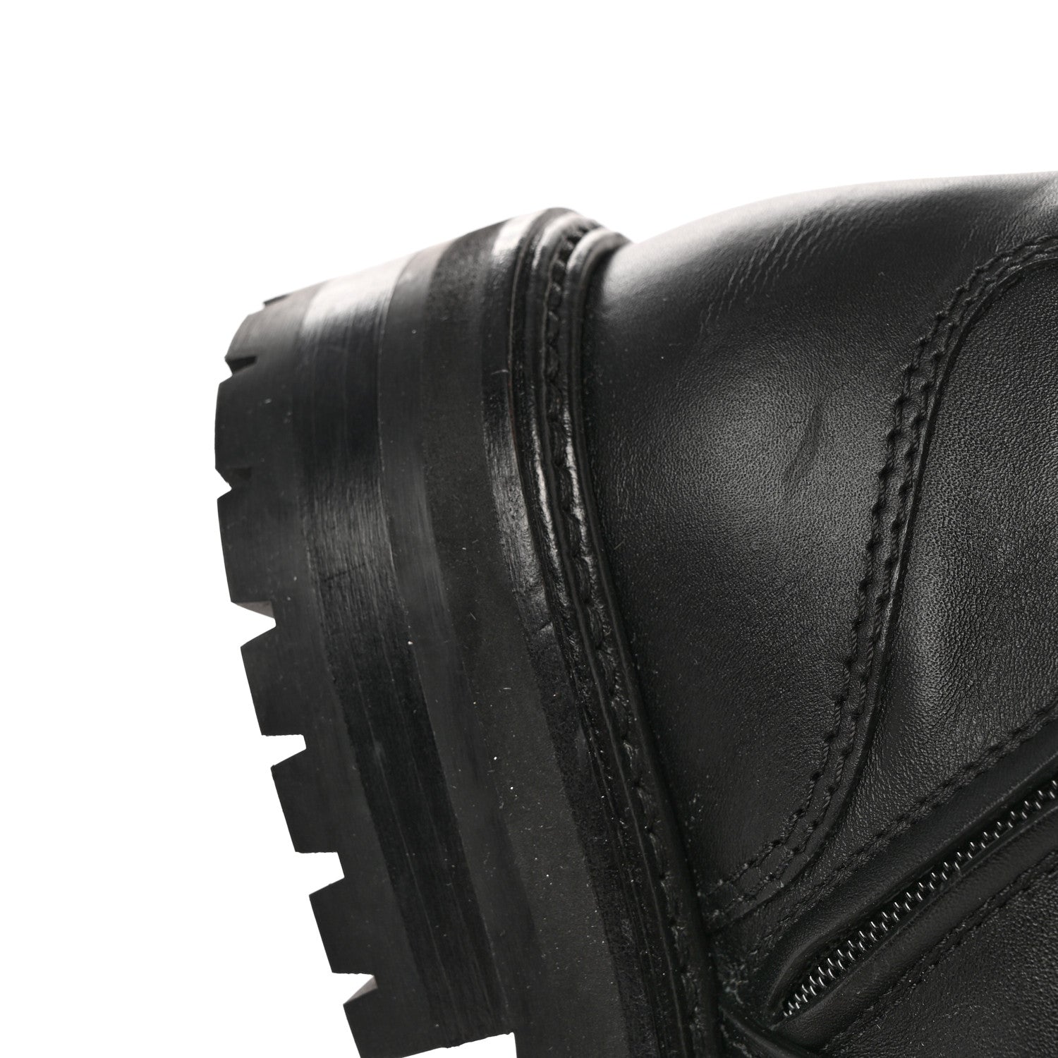 Jimmy Choo Calfskin Crystal Embellished Cora Flat Combat Boots 41 Black 8 of 12