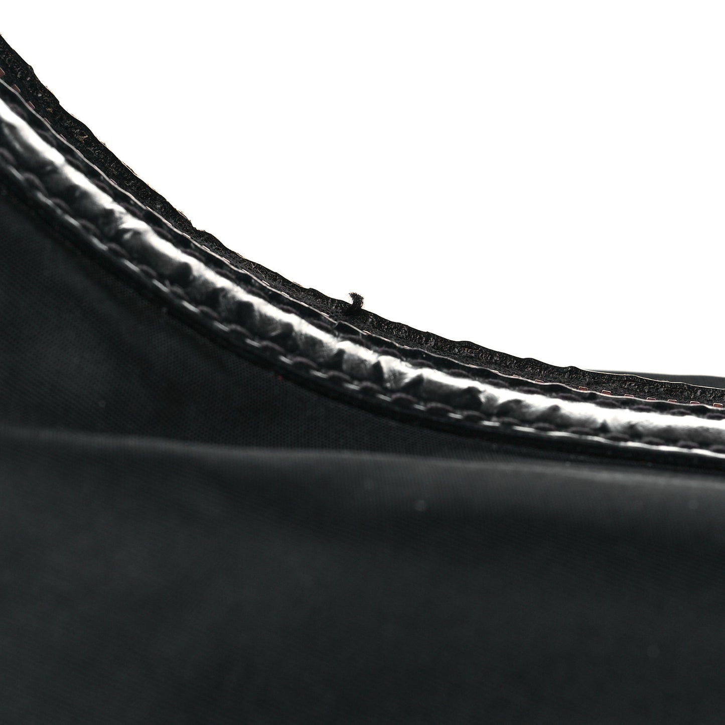 Tessuto Nylon Calfskin Logo Shoulder Bag Black