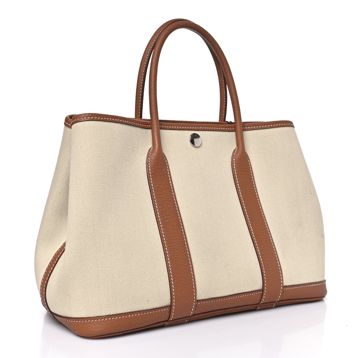Grand Chevron Weave Negonda Garden Party 30 TPM Tote Craie Gold