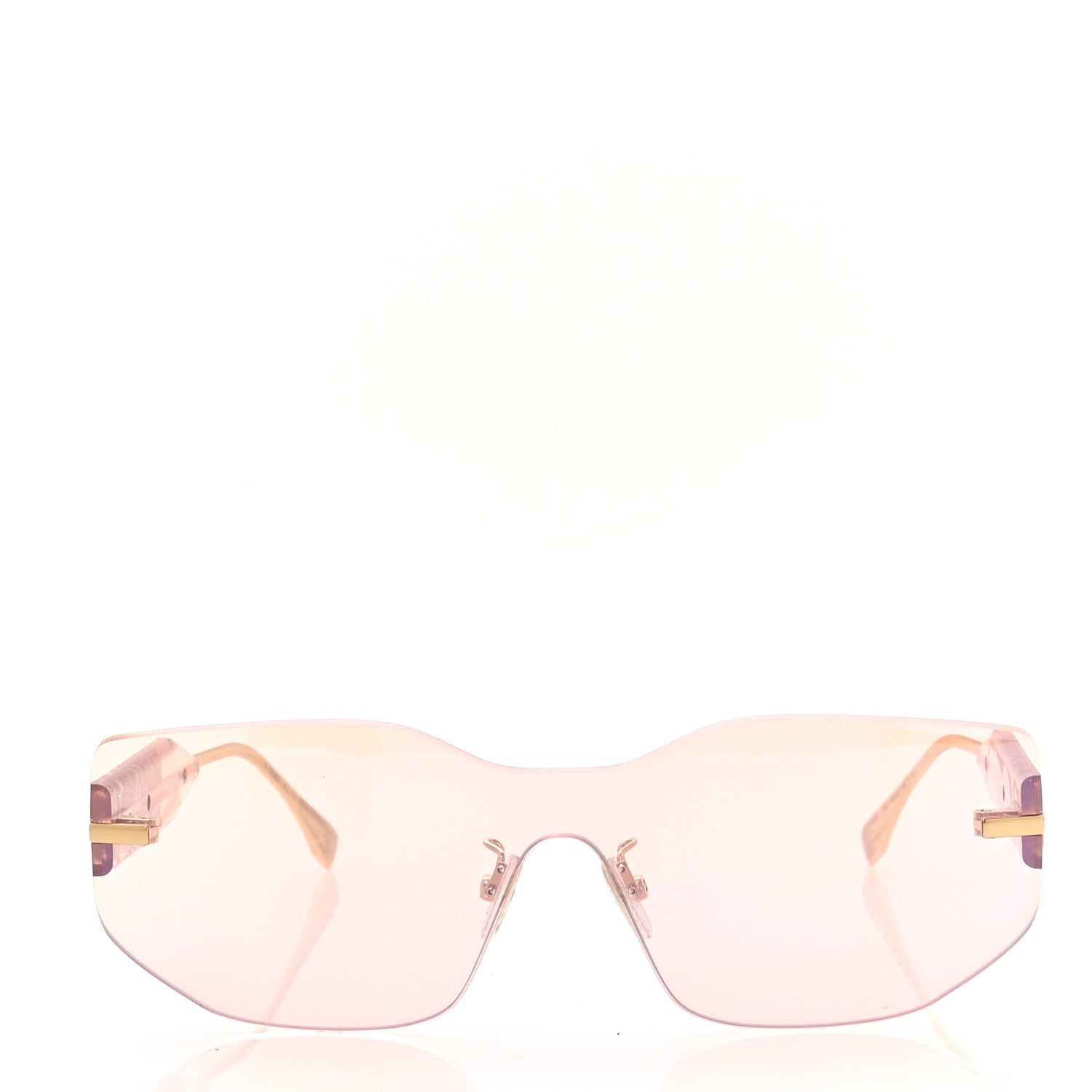 Fendi Metal Fendigraphy Shield Sunglasses FE 40066/U Pink Gold 2 of 7