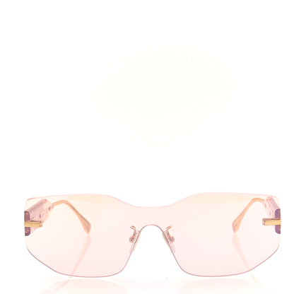 Fendi Metal Fendigraphy Shield Sunglasses FE 40066/U Pink Gold 2 of 7