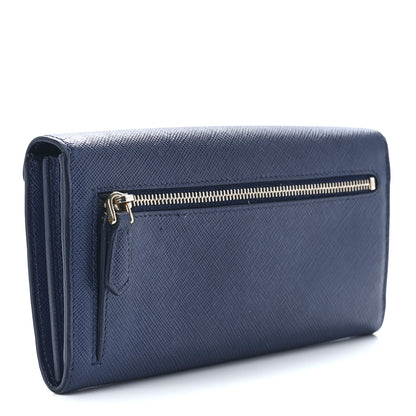 Prada Saffiano Envelope Wallet Bluette 3 of 11