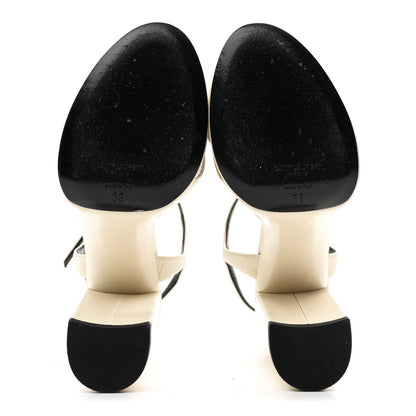 Saint Laurent Vendome Bianca 85 Platform Sandals 36 Pearl 6 of 10