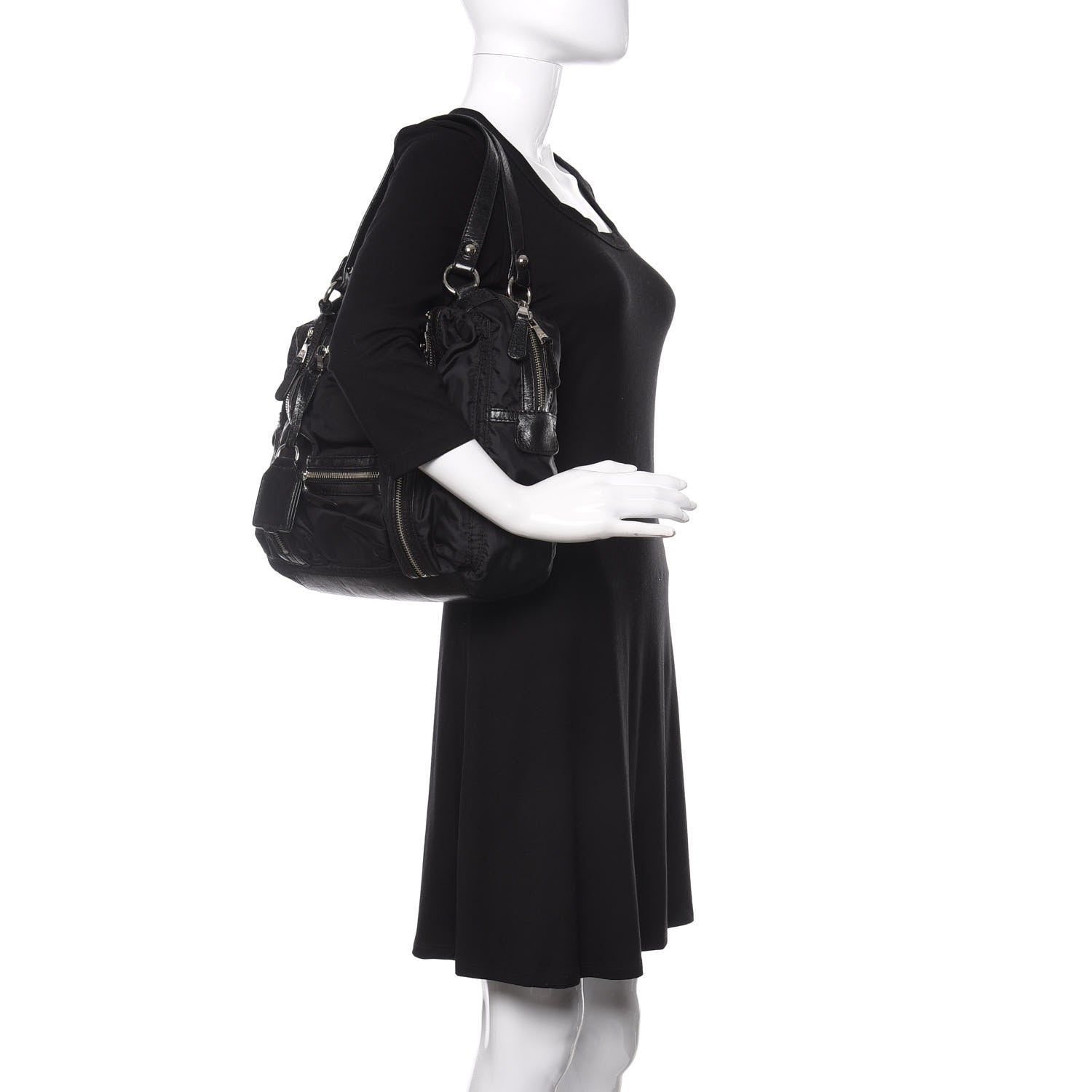 Dolce & Gabbana Nylon Mila Shoulder Bag Black 2 of 18