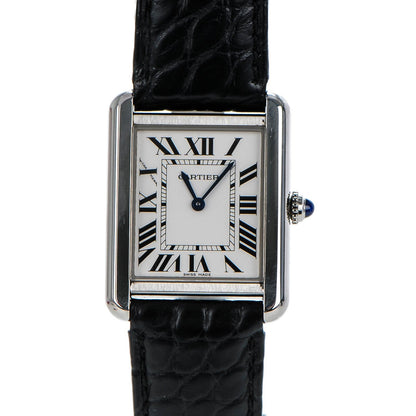 Cartier Stainless Steel Alligator 24mm Tank Solo Quartz Watch 1 of 10