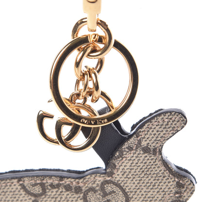 Gucci GG Supreme Monogram Embroidered Bee Bag Charm Key Holder 3 of 4