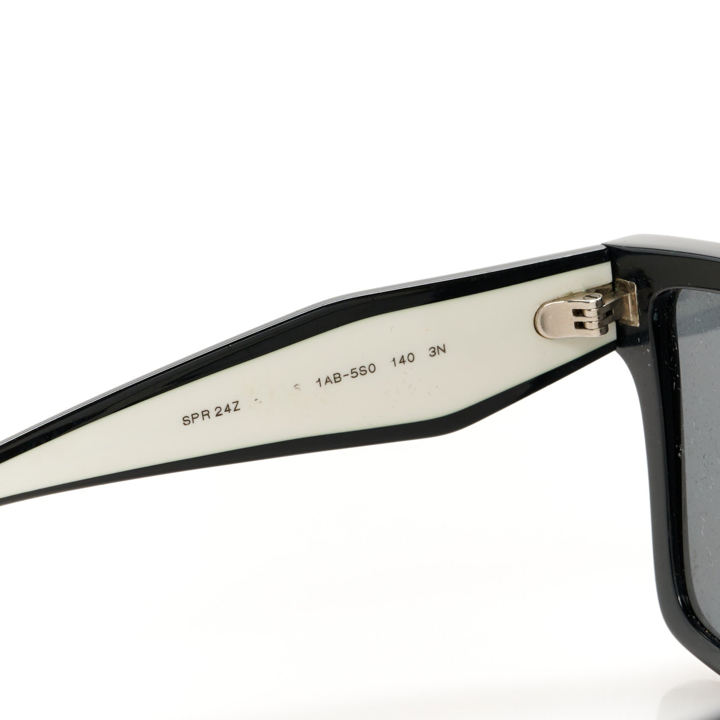 Acetate Square Sunglasses SPR 24Z Black White