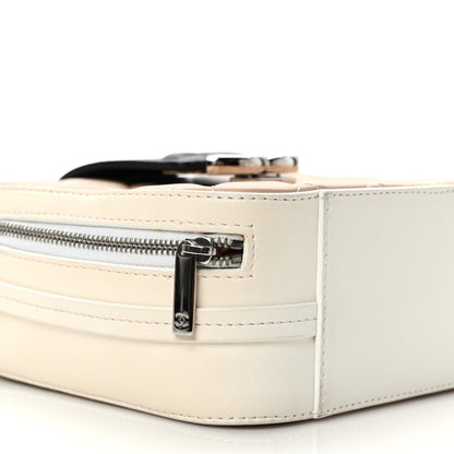 Chanel Lambskin Quilted Mini CC Box Camera Bag Beige White Black 8 of 9