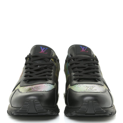 Louis Vuitton Calfskin Iridescent Monogram Rivoli Sneakers 10 Black 2 of 15