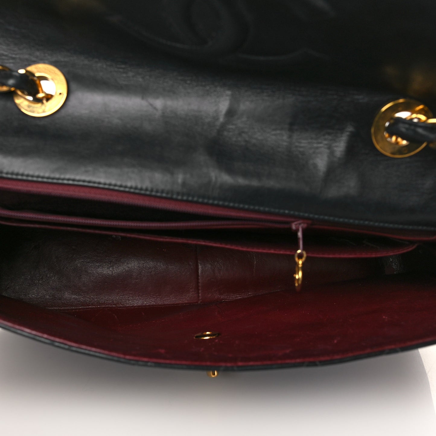 Lambskin Quilted XL Jumbo Single Flap Black