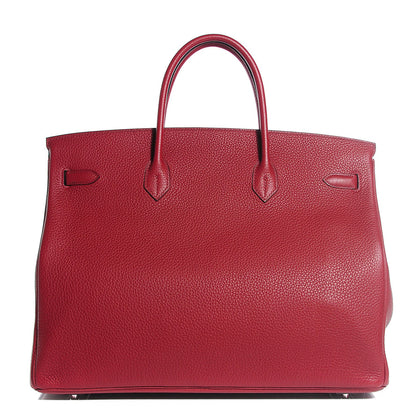 Hermes Taurillon Clemence Birkin 40 Rouge Garance 4 of 28