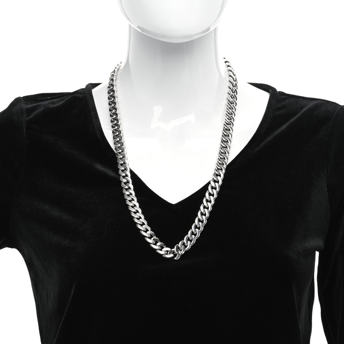Sterling Silver 11.5mm Curb Chain Necklace