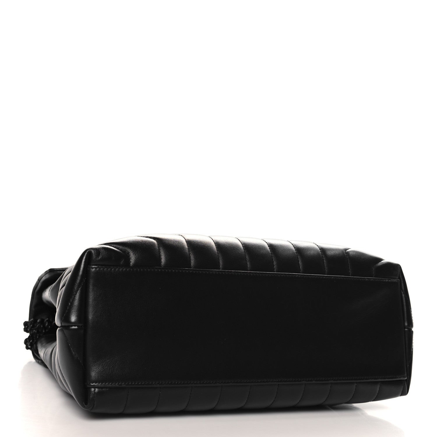 Saint Laurent Calfskin Y Quilted Monogram Monochrome Medium Loulou Chain Satchel Black 4 of 11