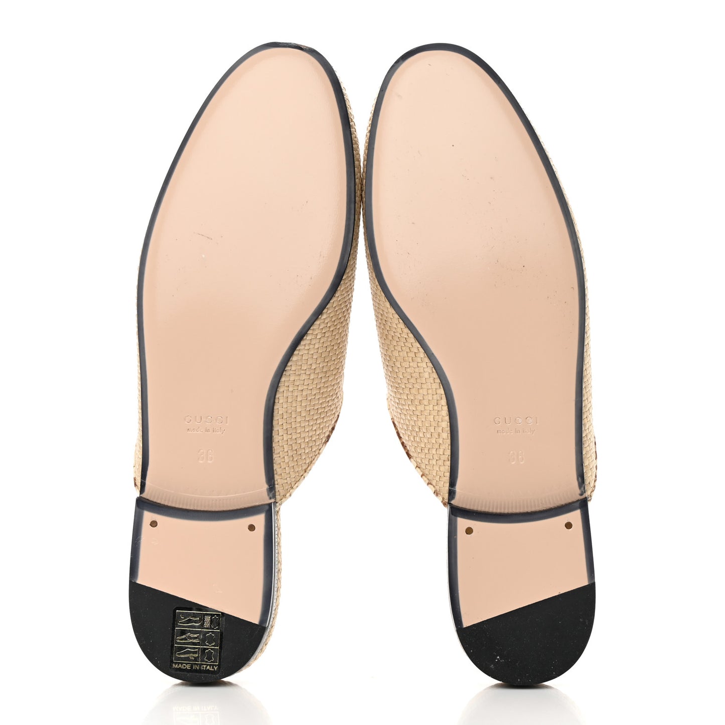 Straw Elaphe Womens Princetown Slippers 36 Natural Cream Brown