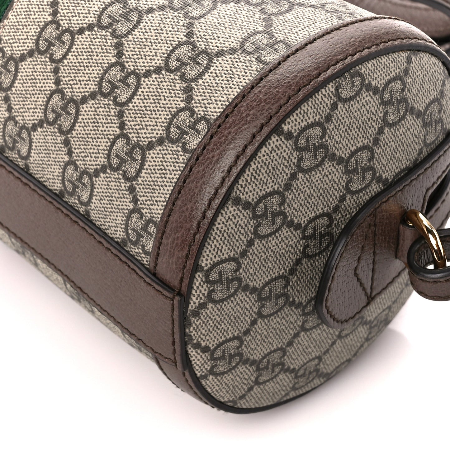 GG Supreme Monogram Web Small Ophidia Boston Bag Beige New Acero