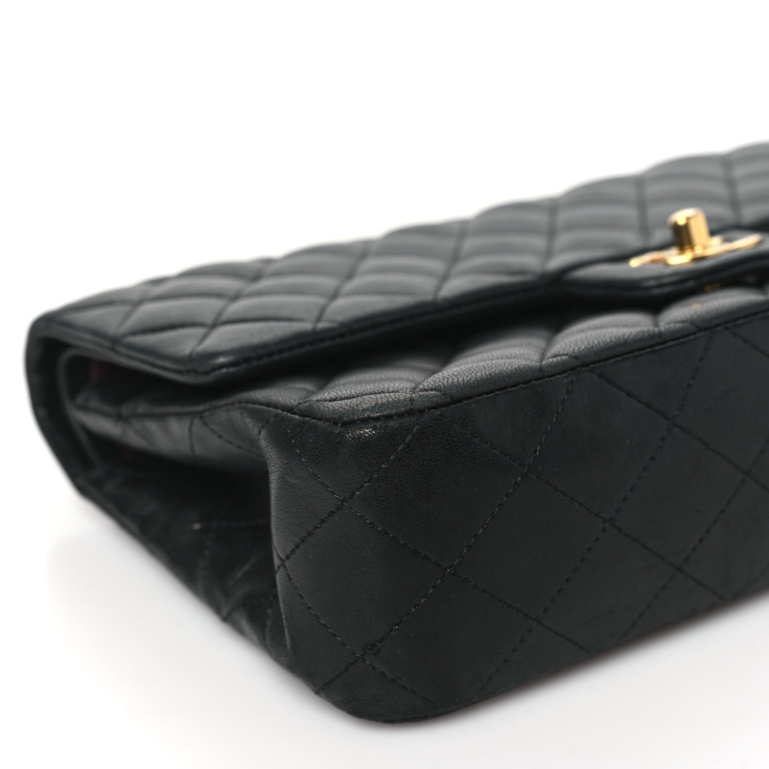 Chanel Lambskin Quilted Medium Double Flap Black 9 of 14
