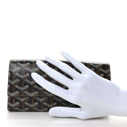 Goyard Goyardine Varenne Long Wallet Black Gold 2 of 10
