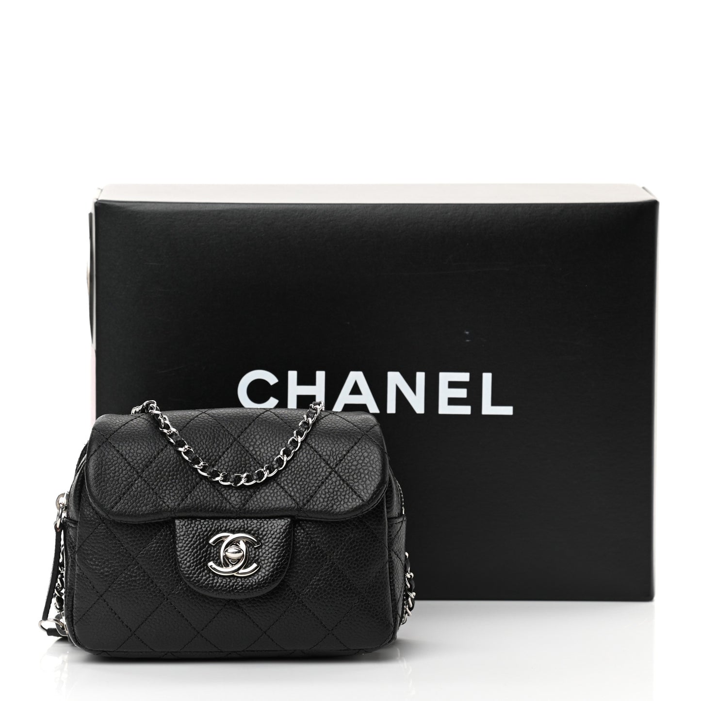 Caviar Quilted New Mini Flap Black