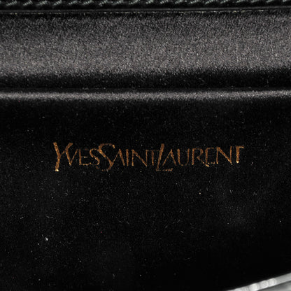 Saint Laurent Textured Patent Monogram Large Belle De Jour Clutch Black 6 of 7
