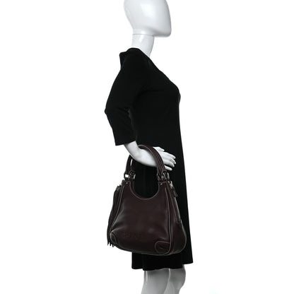 Chanel Grained Calfskin Tassel Hobo Dark Bordeaux 2 of 12