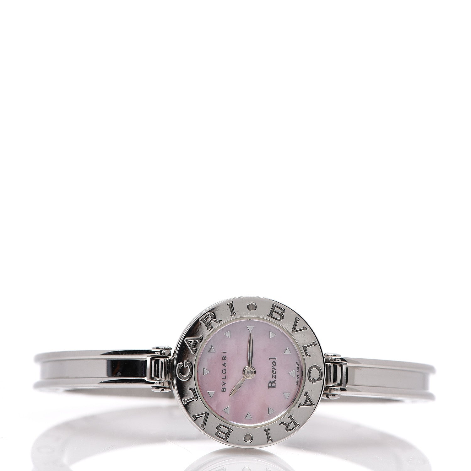 Bulgari Stainless Steel Pink Mother of Pearl 22mm B.zero1 Quartz Watch 2 of 5