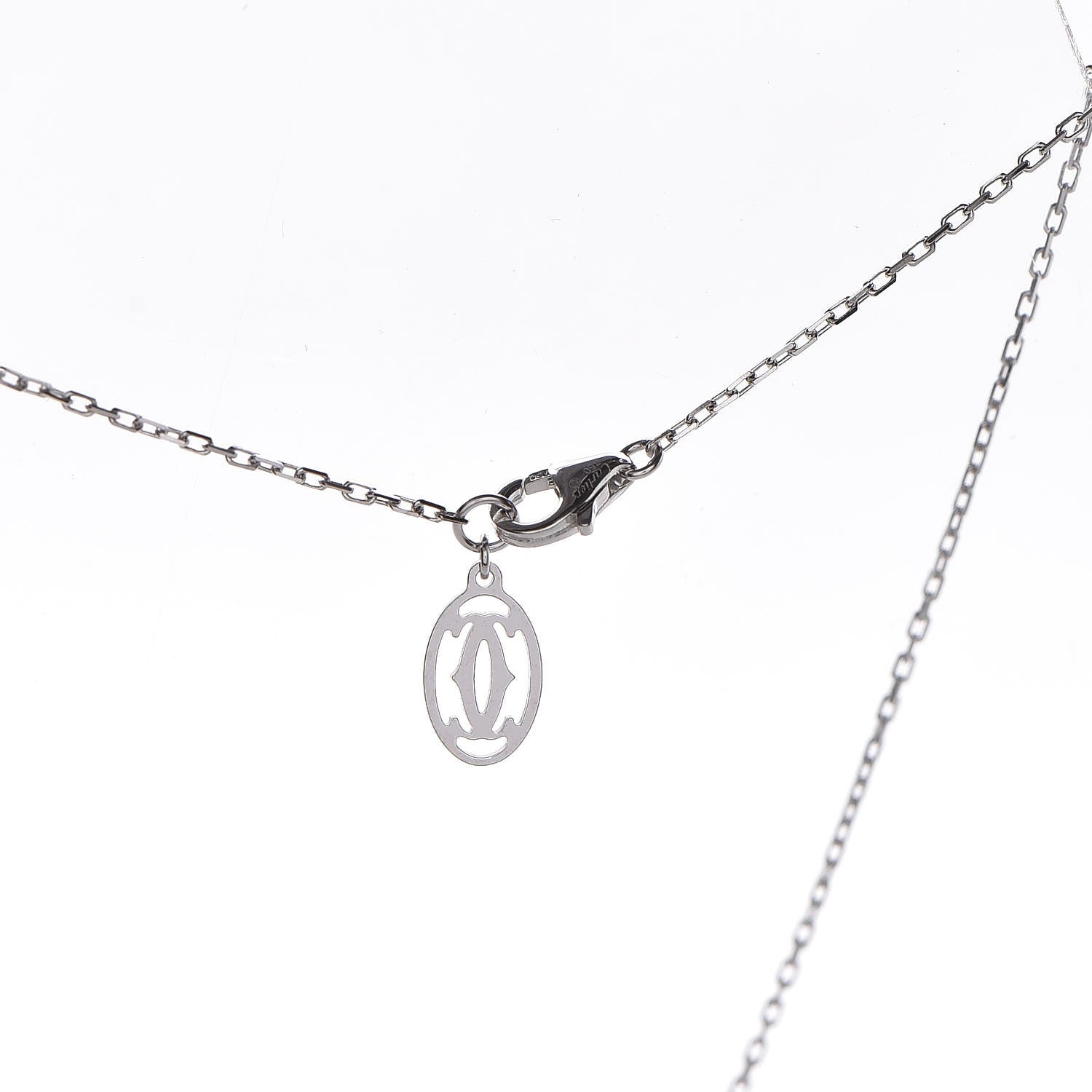 Cartier 18K White Gold Diamond SM D'Amour Pendant Necklace 4 of 6