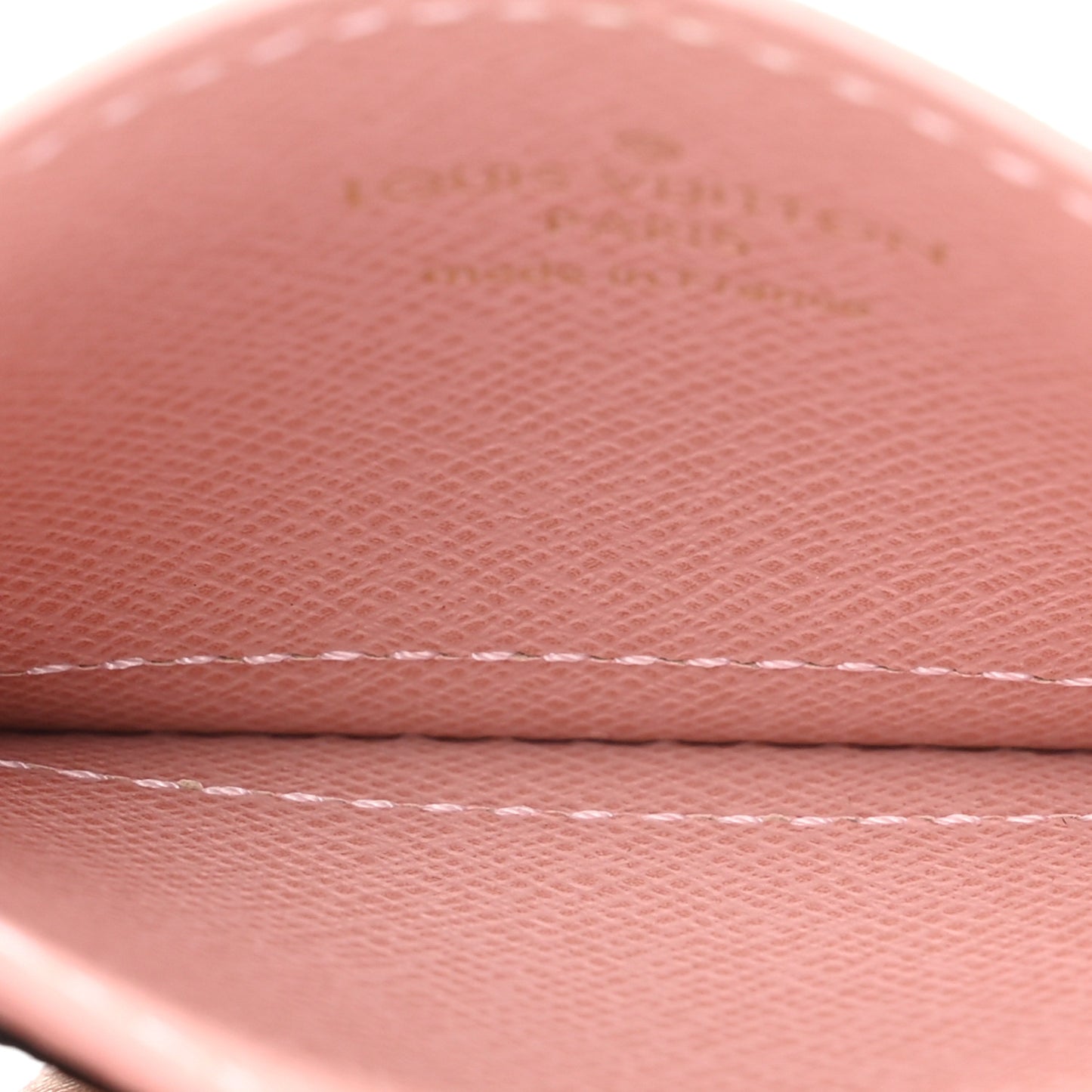 Monogram LV Charms Card Holder Rose Ballerine