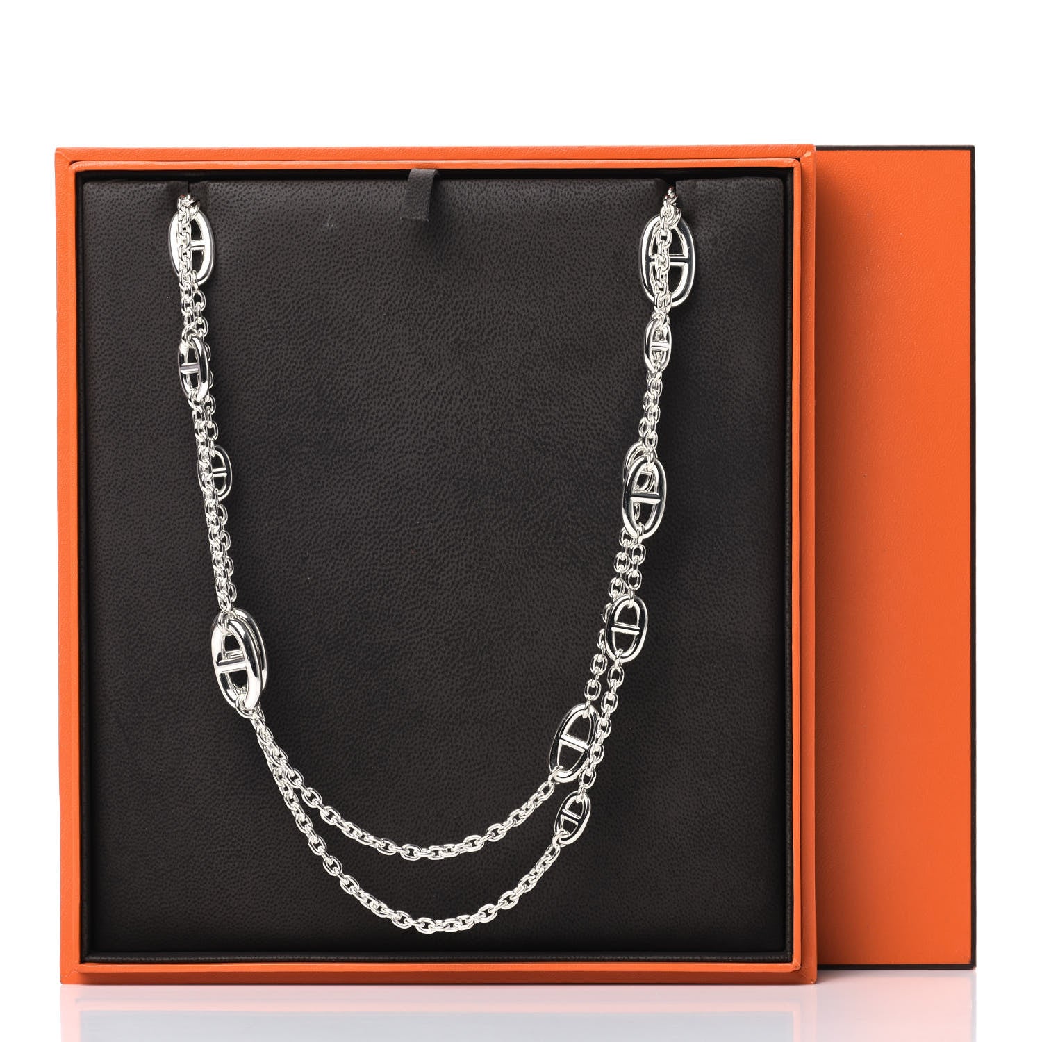 Hermes Sterling Silver Farandole Necklace 160 5 of 5