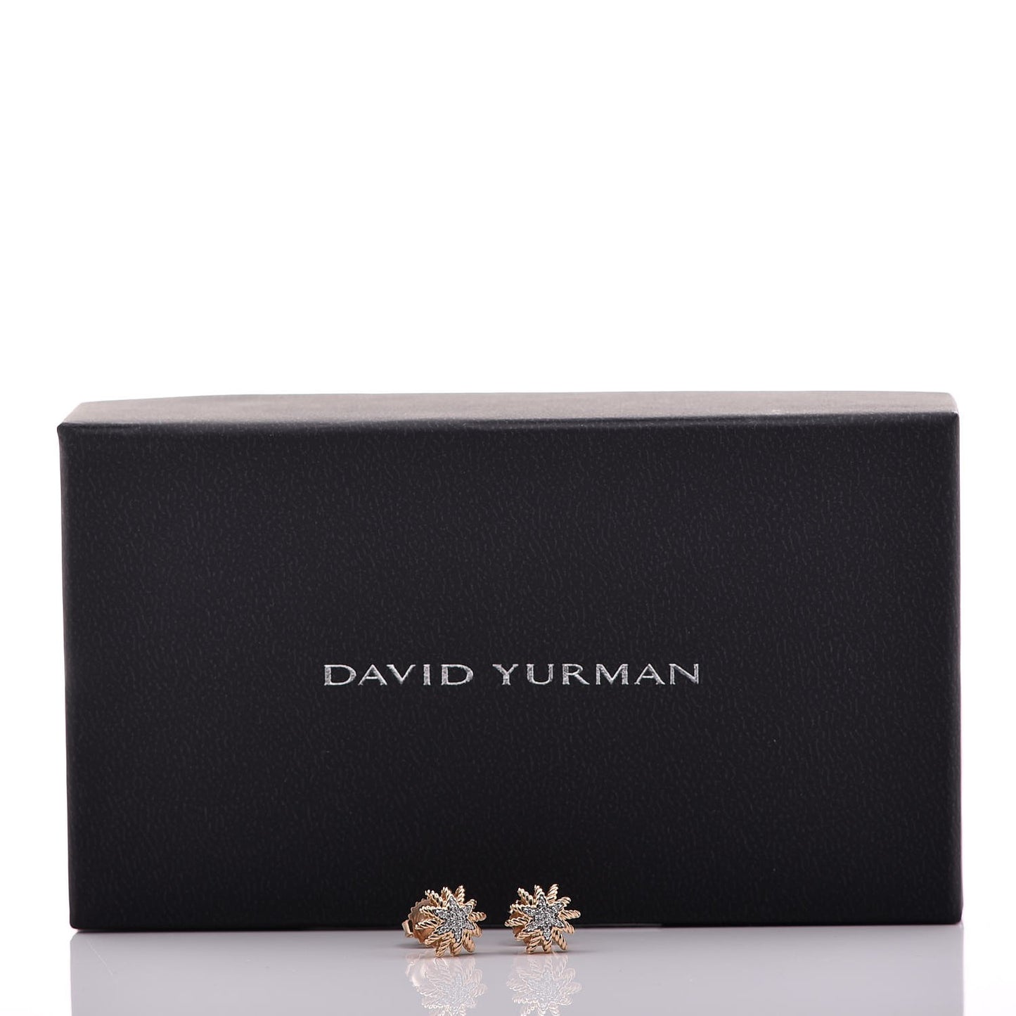 18K Rose Gold Diamond 10mm Starburst Earrings