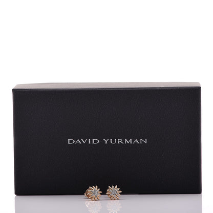 David Yurman 18K Rose Gold Diamond 10mm Starburst Earrings 5 of 5