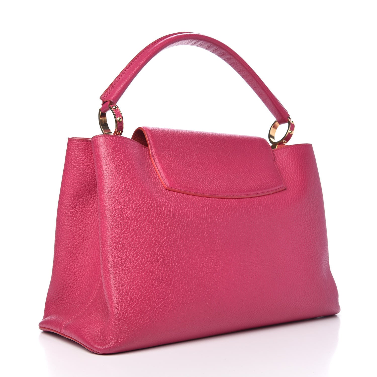 Louis Vuitton Taurillon Capucines MM Hibiscus Flamingo 3 of 10