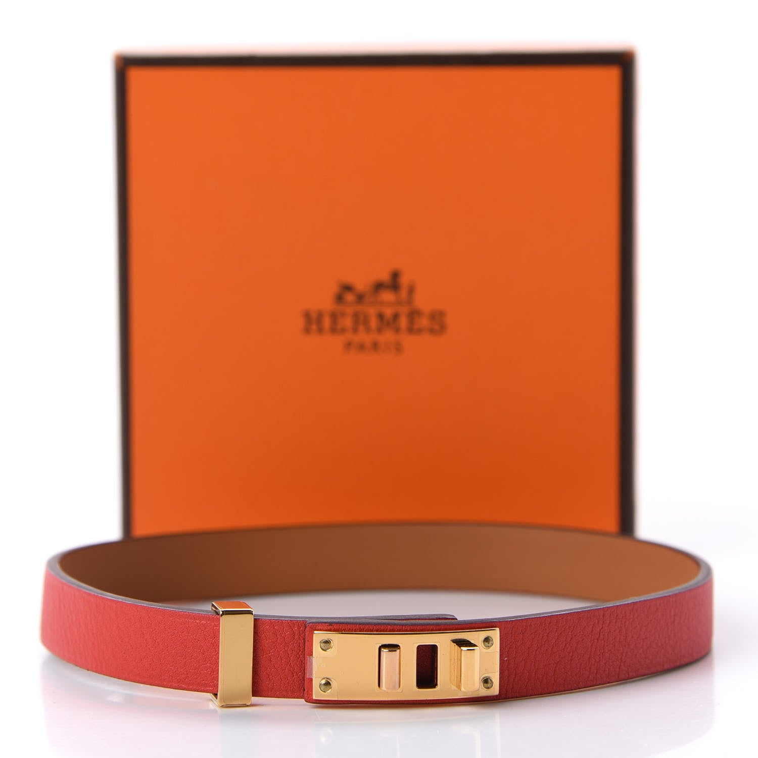 Hermes Swift Mini Dog Double Tour Bracelet T2 Rouge Tomate 9 of 9