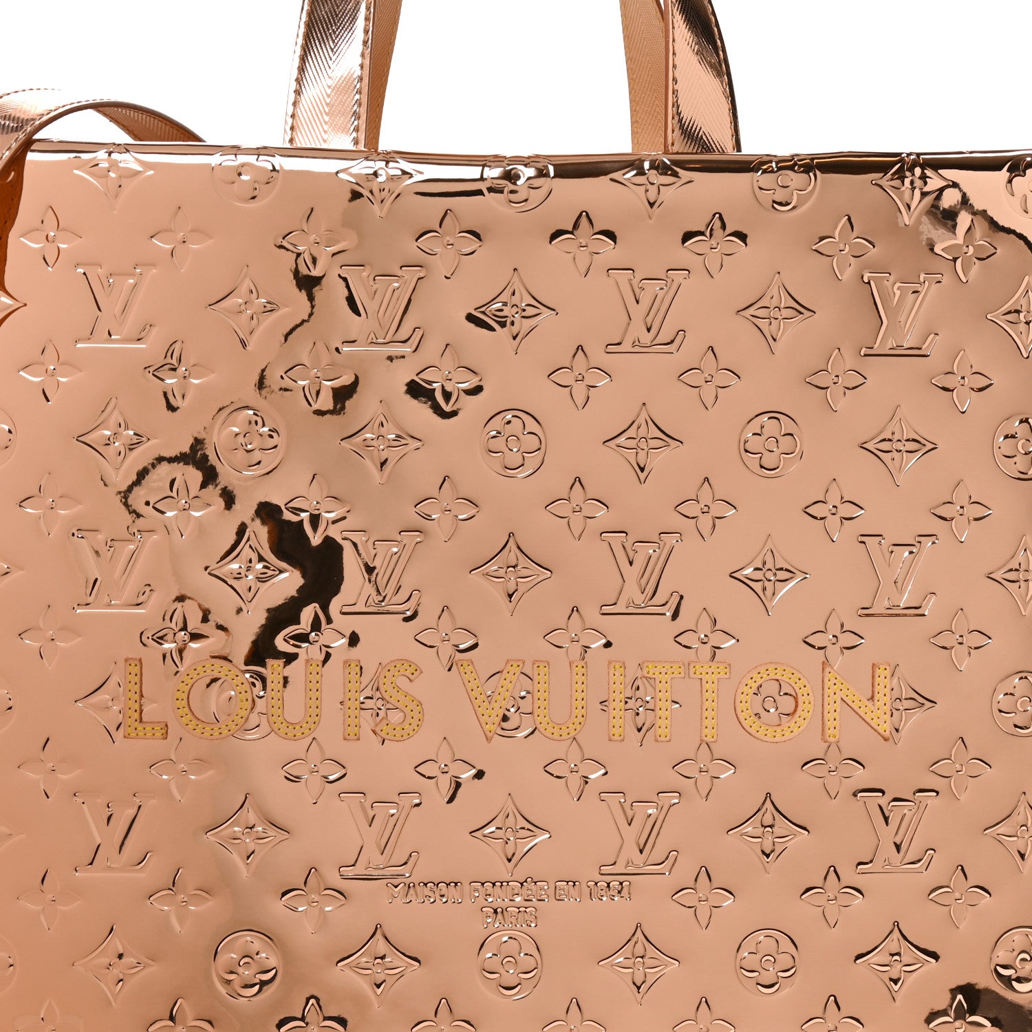 Louis Vuitton Monogram Mirror Shopper Tote MM Copper 7 of 9