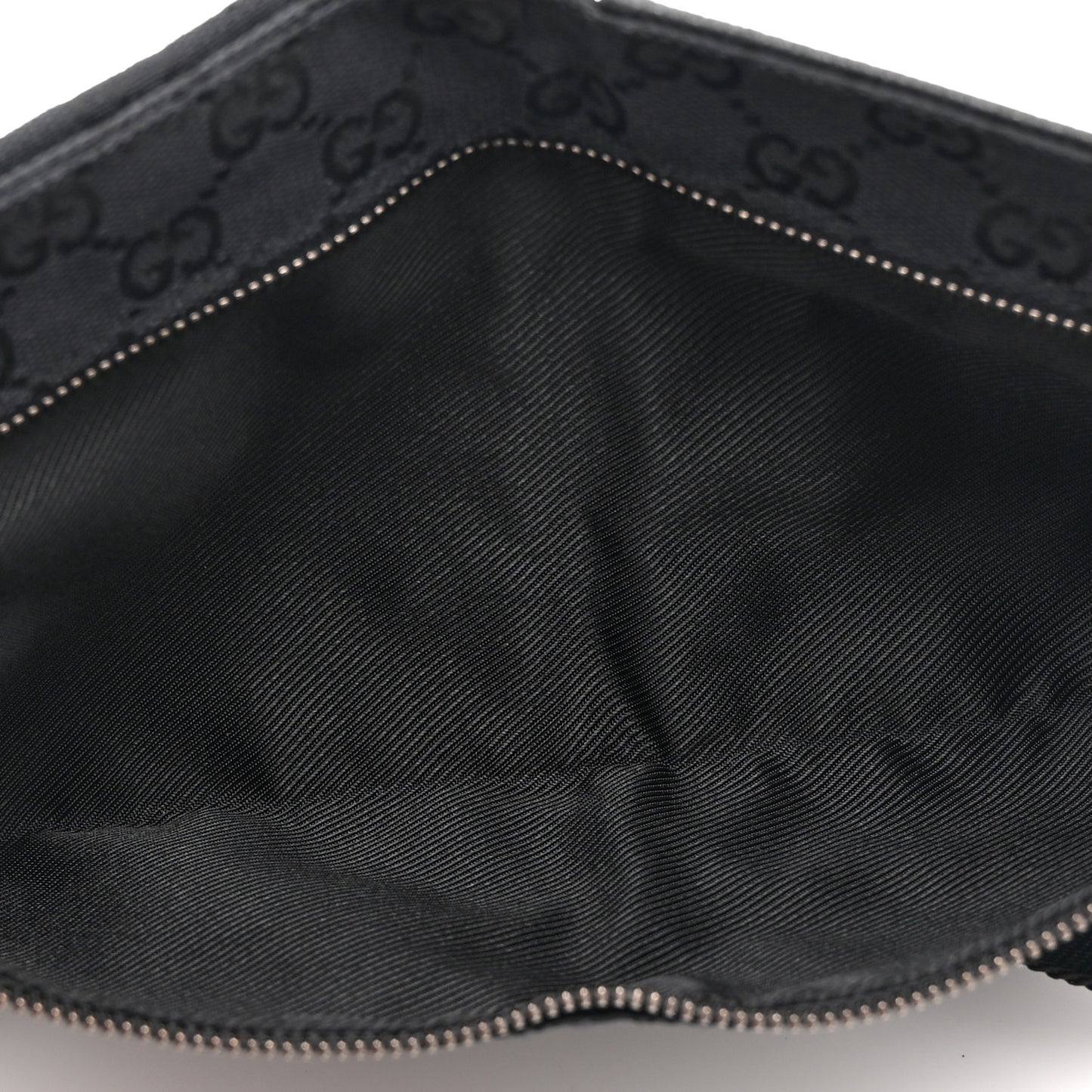 GG Monogram Double Pocket Belt Bag Black