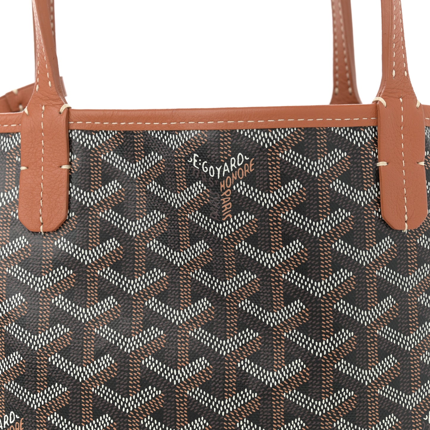 Goyardine Reversible Mini Anjou Black Gold