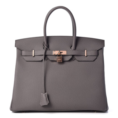 Hermes Togo Birkin 35 Etain 1 of 32