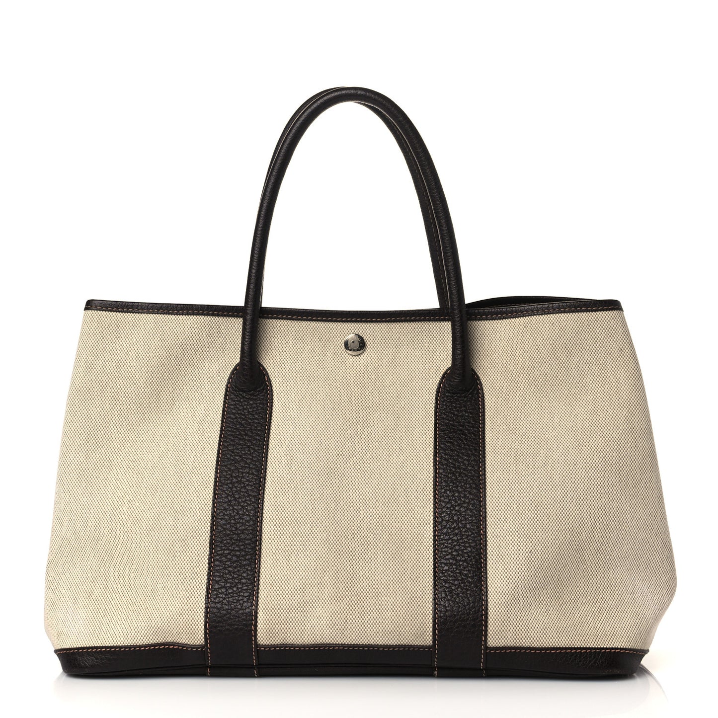 Buffle Skipper Toile Garden Party 36 MM Tote Marron Fonce